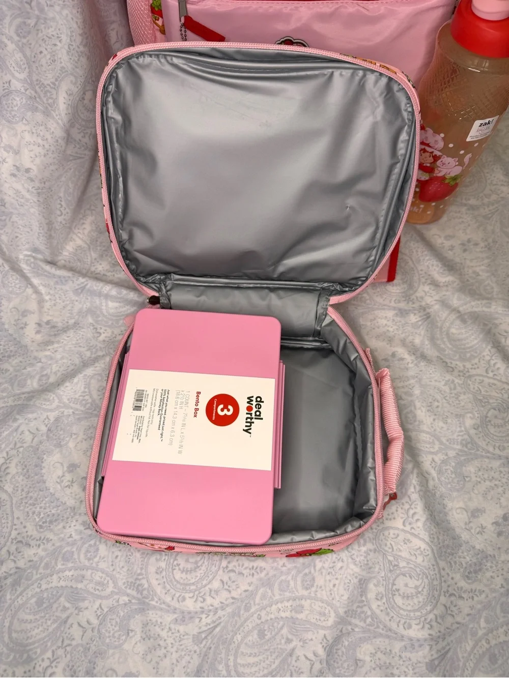 Strawberry Shortcake Backpack, Lunch bag, bento box, supply case, 30 oz bottle